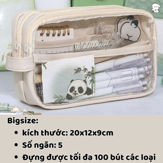 Túi Đựng Bút Trong Suốt Cỡ Lớn Chống Thấm Nước Phong Cách Hàn Quốc...