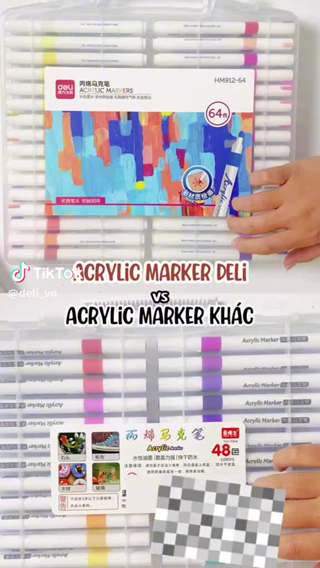 [Chính Hãng] Bút Sơn Màu Acrylic Marker Deli THÊM 80% MỰC - 12/24/...