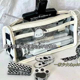 Hộp bút Túi Đựng Bút Vải Canvas Hình Gấu Dâu Tây Phong Cách Hàn Qu...