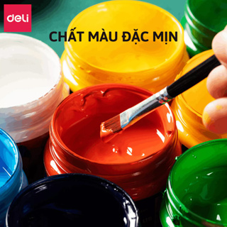 Màu nước acrylic dạng hũ 100ml chuyên nghiệp Deli - dùng để vẽ cus...