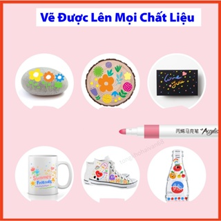Bút Màu 12/24/36/48/60 Acrylic Marker Vẽ Trên Mọi Chất Liệu Có Thể...