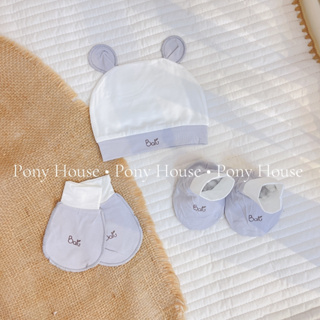 Set Mũ, Bao Tay, Bao Chân Baru Baby Mềm Mại Cho Bé Sơ Sinh - Phụ K...