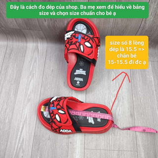 Dép siêu nhân bé trai, dép thái lan bé trai người nhện ADDA có qua...