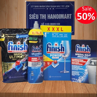 Viên rửa bát Finish all in 1 112 V  muối rửa bát Finish 1.2kg  nướ...