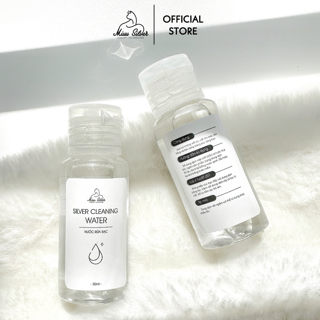 Nước rửa bạc 30ml Miuu Silver, dung dịch làm sáng trang sức bạc si...