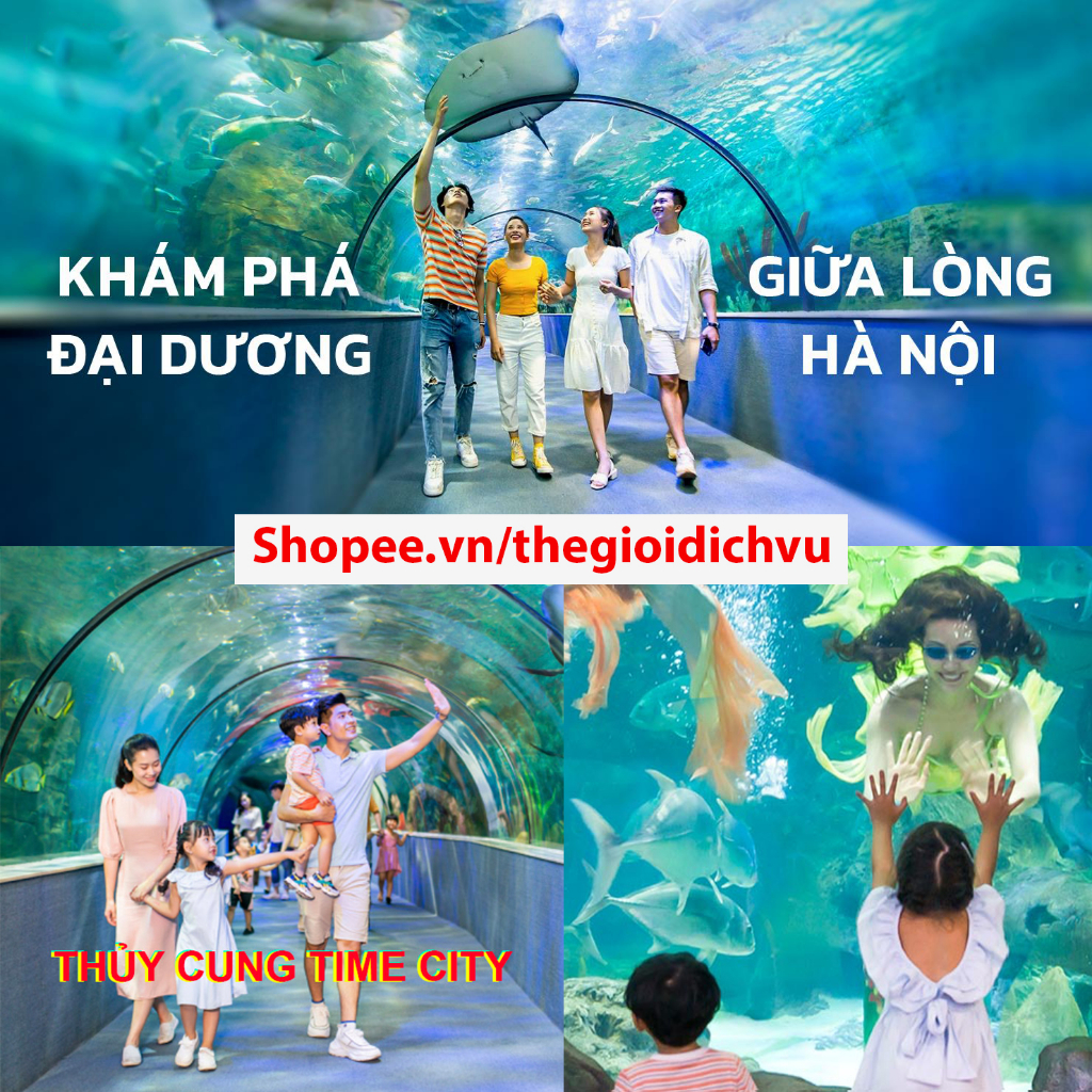 Hà Nội QrCode quẹt mã] Thủy Cung Time City Hà Nội vé QRCode vào cử...