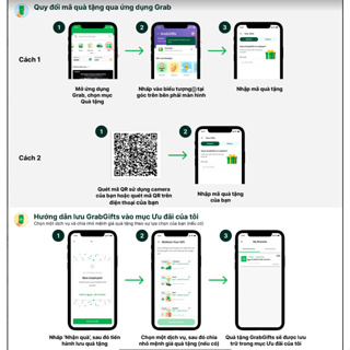 Toàn quốc [Evoucher] Phiếu Quà Tặng GrabGifts 30K - Sử dụng được c...