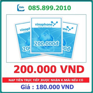 Thẻ Cào Vinaphone Mệnh Giá 100K - 50K - 200K ( Nạp Nhanh Chiết Khấ...