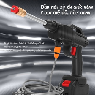 Máy rửa xe không dây dùng pin Lithium máu rửa xe cao áp xe ô tô dù...
