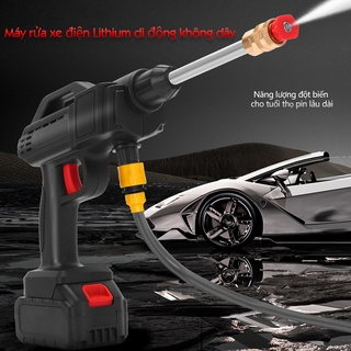 Máy rửa xe không dây dùng pin Lithium máu rửa xe cao áp xe ô tô dù...