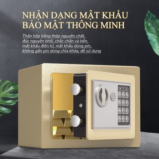 Két sắt an toàn cỡ nhỏ cho mọi gia đình - Két sắt mini khoá - HM66...