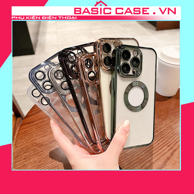 Ốp điện thoại iphone hở táo 6D viền vuông kính bảo về camera cho i...