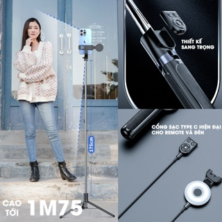 Gậy chụp ảnh Selfie 3 chân TSS PLUS 1M75 điều khiển từ xa có phân ...