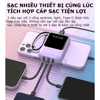 Sạc dự phòng 20000mAh 10000mAh sạc nhanh pin mini dung lượng lớn c...