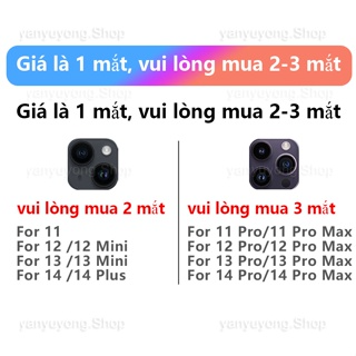 Nắp đính đá bảo vệ camera sau thích hợp cho iPhone 11 12 13 14 15 ...