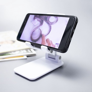 Giá đỡ điện thoại máy tính bảng gấp gọn đen trắng, livestream, học...