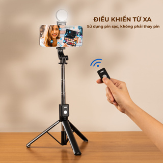 Gậy chụp ảnh Onion hàng cao cấp 3 in 1, kèm tripod, đèn led và điề...