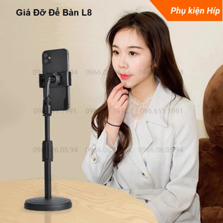 Giá Đỡ Điện Thoại Để Bàn Livestream Kẹp Chắc Chắn Xoay 360 Độ Dùng...