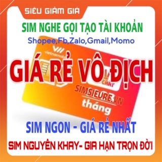SIM VIETNAMMOBILE NGHE GỌI, TẠO TÀI KHOẢN Chuyên Shope,fb,zal,gmai...