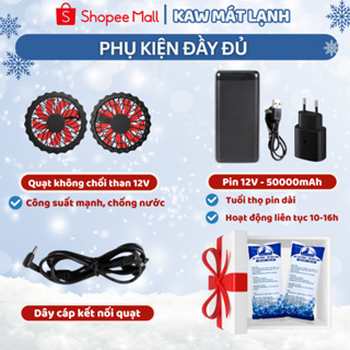 Áo Điều Hòa KAW Cao Cấp Quạt Chạy 10h-15h Pin Tuổi Thọ Cao - Chống...