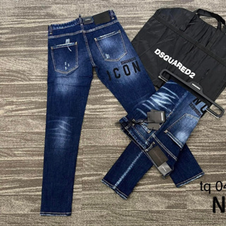 [HÀNG CAO CẤP] Quần Jean Xanh ICON Sẫm Quần Bò DSQUARED Vẩy Sơn Xa...