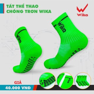 Tất đá bóng chống trơn vớ đá banh dệt kim Wika, tất bóng đá có cao...