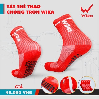 Tất đá bóng chống trơn vớ đá banh dệt kim Wika, tất bóng đá có cao...