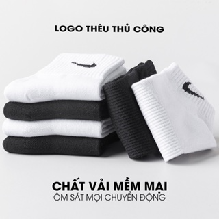 Tất vớ NIKE trắng đen thể thao cổ ngắn cổ trung cổ cao nam nữ vải ...