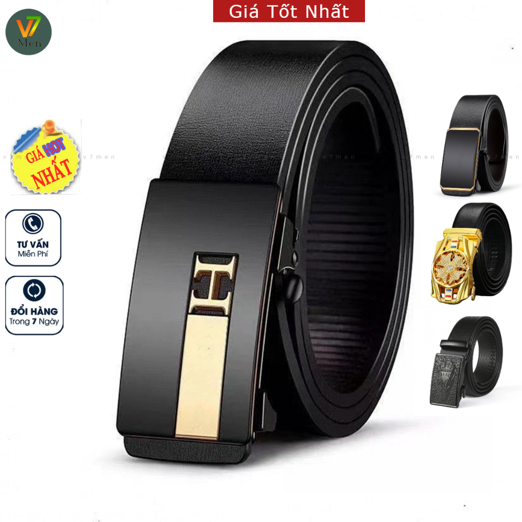 Giá Sốc Thắt lưng nam da cao cấp khóa kim loại tự động không gỉ -...