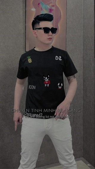 Áo Dsquared Icon Nam Nữ Họa Tiết Hình Cún Nhiều Hình Nhỏ Áo Thun D...