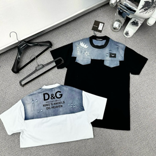 Áo Thun Nam Nữ DG Chất Vải Cotton Phối Vải Bò Phân Khúc Áo Cao Cấp...