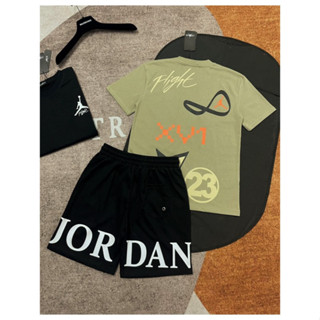 Bộ Quần Áo Nam JD Chữ In Vải Cotton Mát Mịn - Bộ JoDan Chữ Nam Cao...