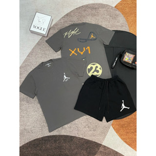 Bộ Quần Áo Nam JD Chữ In Vải Cotton Mát Mịn - Bộ JoDan Chữ Nam Cao...