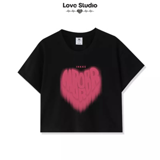 Cặp Áo Thun Đôi Nam Nữ In 5D Gấu Nâu , Trái Tim Nhiều Màu Hottrend...