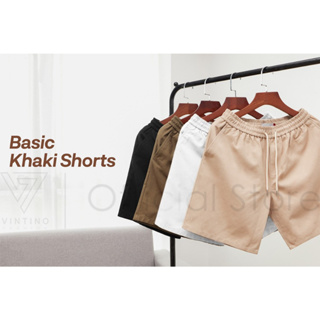 Quần Short Kaki Nam VINTINO Form Đùi Cộc Cạp Chun Vải Kaki Gió Mềm...
