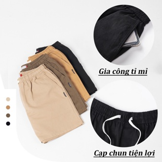 Quần Short Kaki Nam VINTINO Form Đùi Cộc Cạp Chun Vải Kaki Gió Mềm...