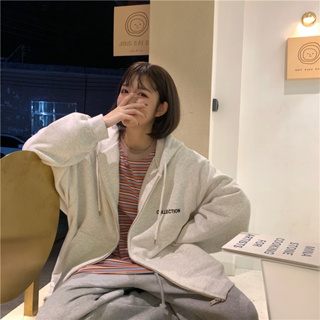 Áo khoác nữ form rộng hoodie zip, áo hoodie nữ khoác ngoài kéo khó...