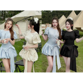 k Đầm chun nơ tay phồng hàng quảng châu loại1 Đầm thiết kế cộc tay... k Đầm chun nơ tay phồng hàng quảng châu loại1 Đầm thiết kế cộc tay...