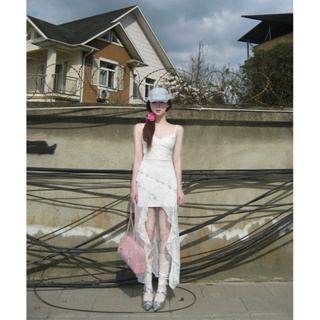 k Đầm hai dây ren tầng dáng ôm đuôi cá đầm nữ có mút siêu xinh siê...