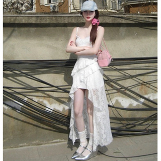 k Đầm hai dây ren tầng dáng ôm đuôi cá đầm nữ có mút siêu xinh siê...