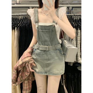 Quần Yếm Denim Lưng Cao, yếm bò đùi Phong Cách Thời Trang siêu san...