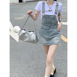 Quần Yếm Denim Lưng Cao, yếm bò đùi Phong Cách Thời Trang siêu san...