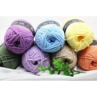 Len Milk cotton mác đen , 50g full bảng màu...