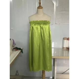 Váy quây spa lụa cao cấp không nhăn, mát mịn, váy spa cho khách mặ...