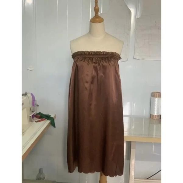 Váy quây spa lụa cao cấp không nhăn, mát mịn, váy spa cho khách mặ...