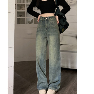 Quần Jeans nữ, quần bò nữ ống rộng, phiên bản cá tính, dáng suông,...