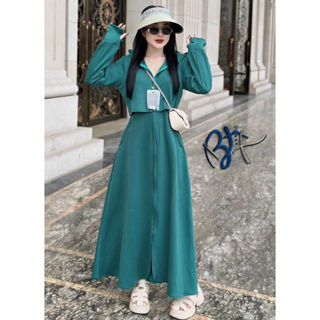Áo chống nắng toàn thân trên 2 lớp croptop, Áo chống nắng chất cot...