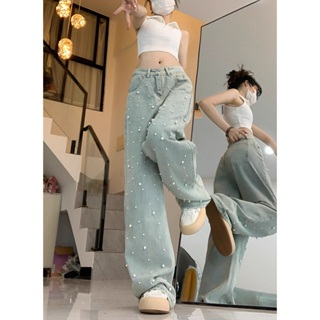 g QUẦN JEAN ỐNG SUÔNG ỐNG RỘNG ĐÍNH NGỌC CỰC CHẤT. Quần suông phon...