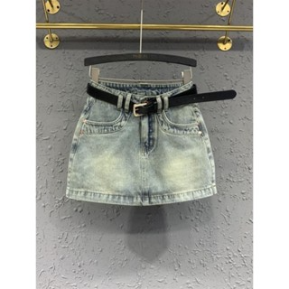 Chân váy bò nữ, chân váy jeans dáng ngắn may hai túi bên hông siêu...