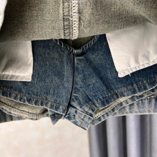 Chân váy bò nữ, chân váy jeans dáng ngắn may hai túi bên hông siêu...